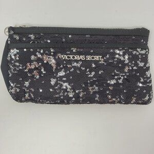 Victoria's Secret Vintage Black/Silver Sequined Clutch